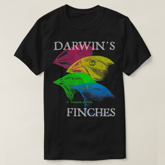 Darwins Finches Evolutiewetenschap Biologie Leraar T-shirt (Design voorkant)