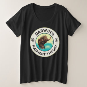 Darwins haarrijkste theorie Schattig wollig mammoe Grote Maat T-shirt