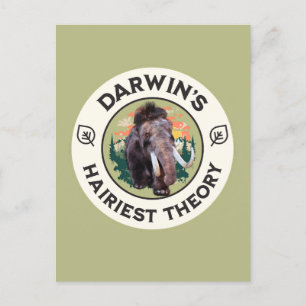 Darwins haarrijkste theorie Wolharige mammoet Feestdagenkaart