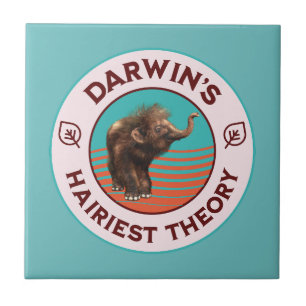 Darwin's Hairiest Theory Schattige wollige mammoet Tegeltje
