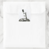 Darwins microscoop vierkante sticker (Tas)