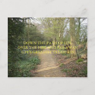 DARWIN'S THINKING PATH HAIKU POSTCARD BRIEFKAART