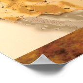 Darwins World Twisted Earth Map met achtergrond Poster (Hoek)