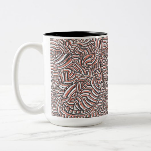 Darya | Abstracte handgetekende kunst mok (Links)
