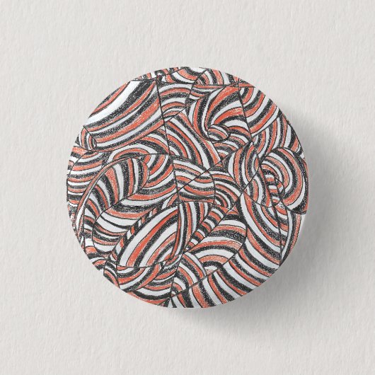 Darya | Abstracte Handgetekende Kunst Ronde Button 3,2 Cm (Voorkant)