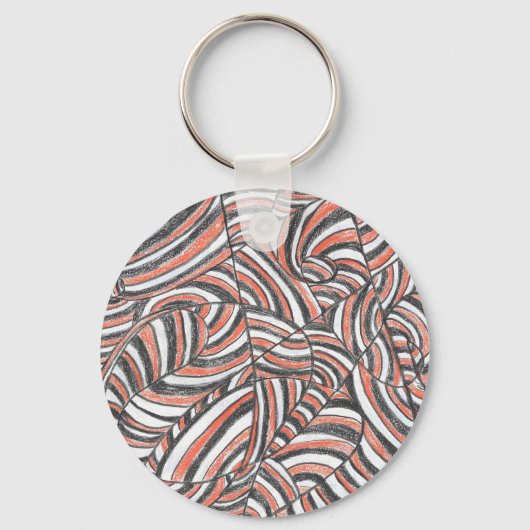 Darya | Abstracte Handgetekende Kunst Sleutelhanger (Voorkant)
