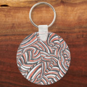 Darya | Abstracte Handgetekende Kunst Sleutelhanger (Voorkant)