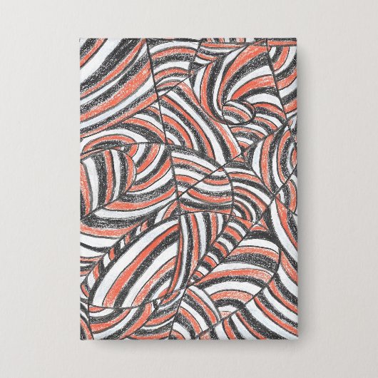 Darya | Abstracte handgetekende kunstknoppen Button (Voorkant)