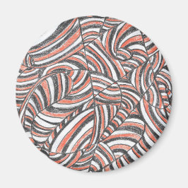 Darya | Abstracte met de hand getekende kunstmagne Magneet