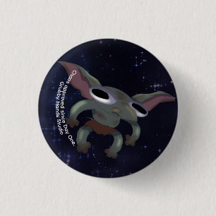 Daryl Yeeting In De Leegte Knop Ronde Button 3,2 Cm
