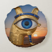 Das Ägyptische Auge´3 Rond Kussen (Achterkant)