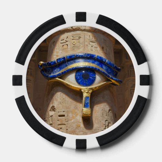 Das Ägyptische Auge´6 Poker Chips (Voorkant)