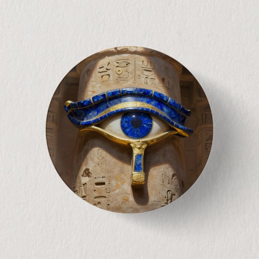 Das Ägyptische Auge´6 Ronde Button 3,2 Cm (Voorkant)