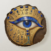 Das Ägyptische Auge´7 Rond Kussen (Achterkant)