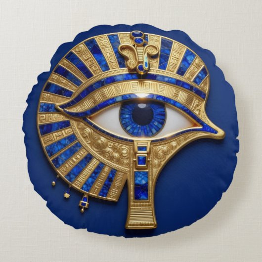 Das Ägyptische Auge´8 Rond Kussen (Voorkant)
