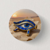 Das Ägyptische Auge´9 Ronde Button 3,2 Cm (Voorkant)