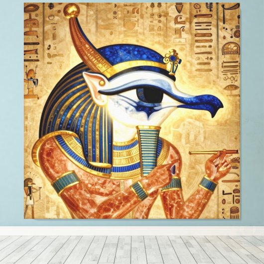 Das Ägyptische Auge  Canvas Afdruk (Insitu (Houten vloer))