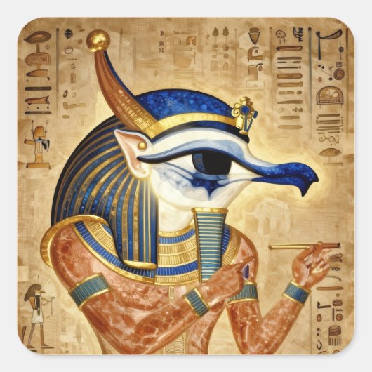 Das Ägyptische Auge  Vierkante Sticker (Voorkant)