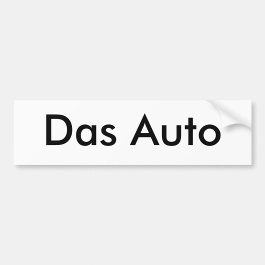 Das Auto Bumpersticker (Voorkant)
