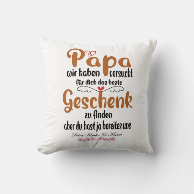 Das beste Geschenk für Papa Kussen (Voorkant)