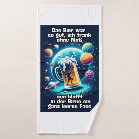 Das Bier im Kopf Bad Handdoek (Badhanddoek)