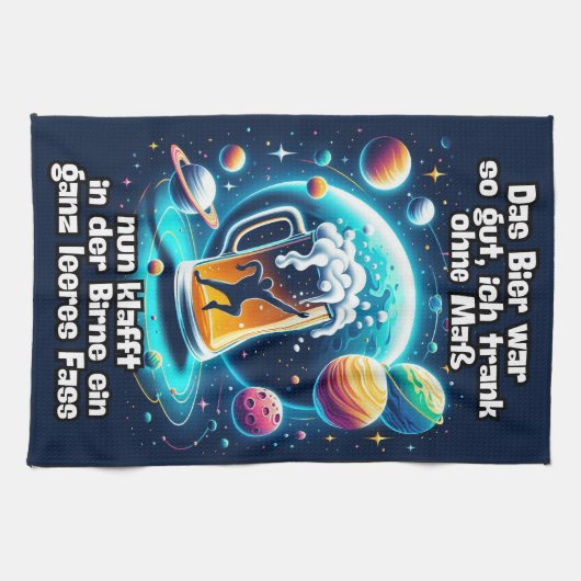 Das Bier im Kopf Theedoek (Horizontaal)