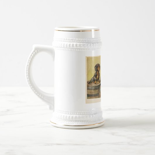 Das Dachslund German Beer Mok (Links)
