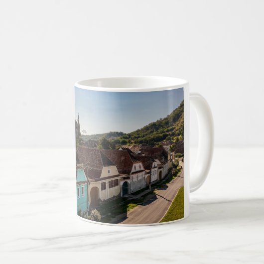 Das Dorf Birthälm in Rumänien Koffiemok (Voorkant rechts)