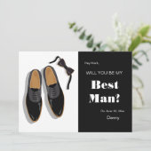 Das en schoenen voor de getuige kaart (Staand voorkant)