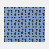 Das Fleece Deken (Blauw) (Voorkant (Horizontaal))