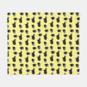 Das Fleece Deken (Geel) (Voorkant (Horizontaal))