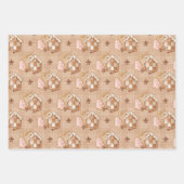 Das Gingerbrood Mannen Huis Trees sterren Hartsroz Inpakpapier Vel (Voorkant 2)