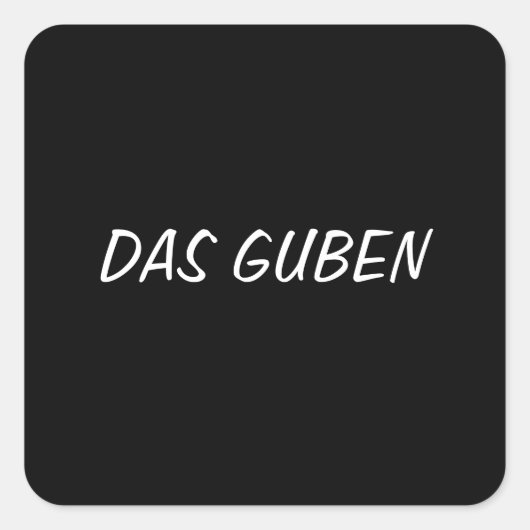 Das Guben Vierkante Sticker (Voorkant)