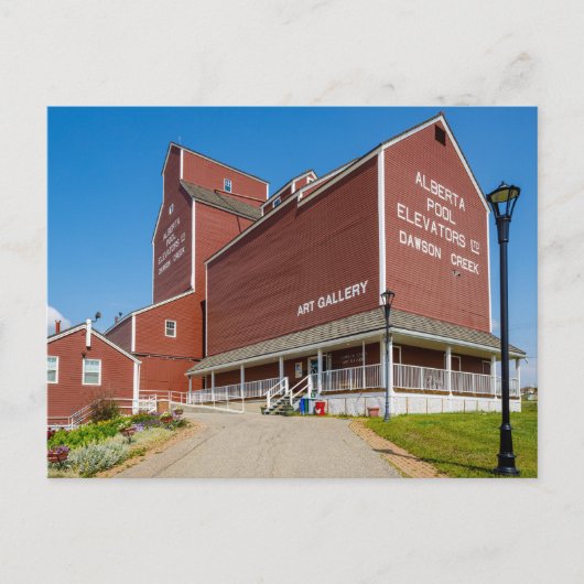 Das historische Getreidesilo von Dawson Creek in A Briefkaart (Voorkant)
