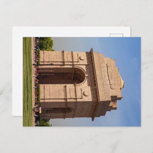 Das India Gate in Neu Delhi Briefkaart (Voorkant / Achterkant)