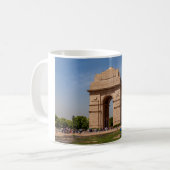 Das India Gate in Neu Delhi Koffiemok (Voorkant links)