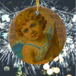 Das Kind, het kind Keramisch Ornament<br><div class="desc">Een gemengde mediacollage van Angelandspot reproduceerde op een ornament.</div>