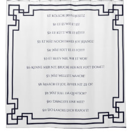 Das Kölsche Grundgesetz – Köln Cologne Jugendstil Douchegordijn