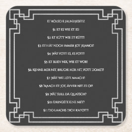 Das Kölsche Grundgesetz – Köln Cologne Jugendstil Kartonnen Onderzetters