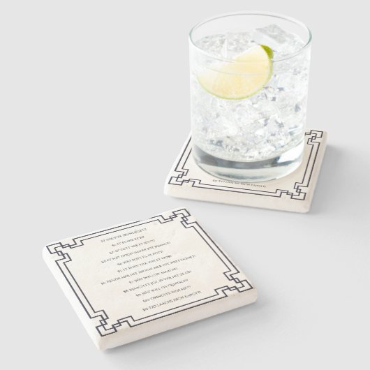 Das Kölsche Grundgesetz – Köln Cologne Jugendstil Stenen Onderzetter (Zijkant)