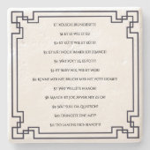 Das Kölsche Grundgesetz – Köln Cologne Jugendstil Stenen Onderzetter (Voorkant)