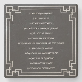 Das Kölsche Grundgesetz – Köln Cologne Jugendstil Stenen Onderzetter