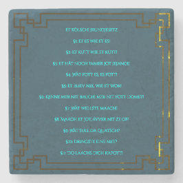 Das Kölsche Grundgesetz – Köln Cologne Jugendstil Stenen Onderzetter