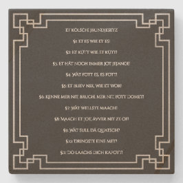 Das Kölsche Grundgesetz – Köln Cologne Jugendstil Stenen Onderzetter