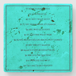Das Kölsche Grundgesetz – Köln Cologne Jugendstil Stenen Onderzetter
