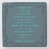 Das Kölsche Grundgesetz – Köln Cologne Jugendstil Stenen Onderzetter (Voorkant)