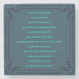 Das Kölsche Grundgesetz – Köln Cologne Jugendstil Stenen Onderzetter