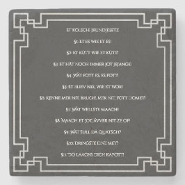 Das Kölsche Grundgesetz – Köln Cologne Jugendstil Stenen Onderzetter