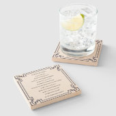 Das Kölsche Grundgesetz – Köln Cologne Jugendstil Stenen Onderzetter (Zijkant)