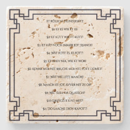 Das Kölsche Grundgesetz – Köln Cologne Jugendstil Stenen Onderzetter